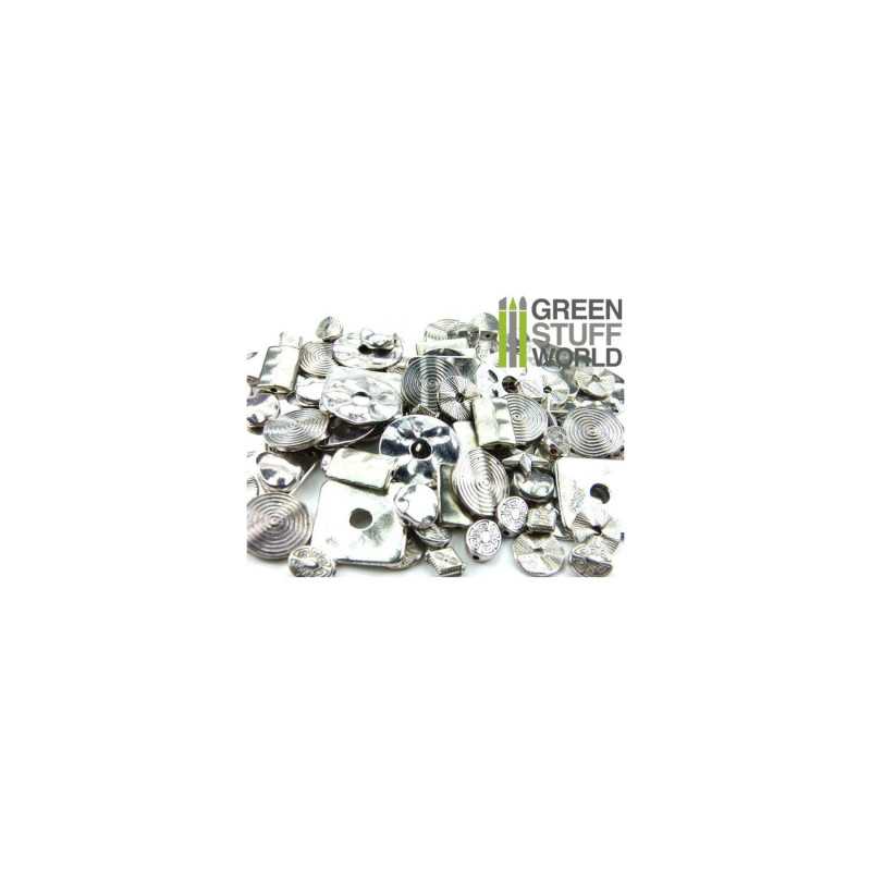 Set abalorios DISCOS Plata Pequeños 85 gr.