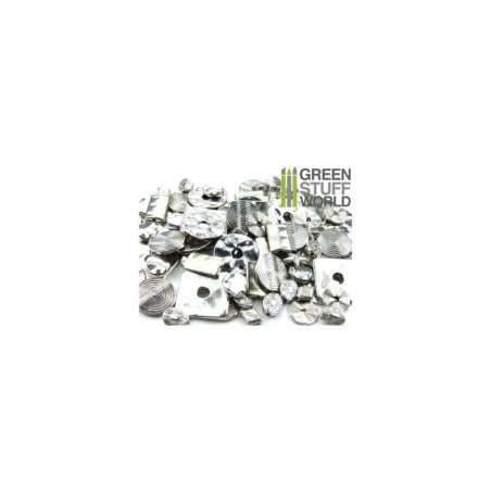Set abalorios DISCOS Plata Pequeños 85 gr.