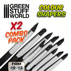 Pinceles Silicona - Combo Tamaño 0 y 2 - NEGRO FIRM