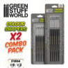 Pinceles Silicona - Combo Tamaño 0 y 2 - NEGRO FIRM