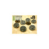 8x Botones Steampunk RUEDAS ENGRANAJES - Bronce
