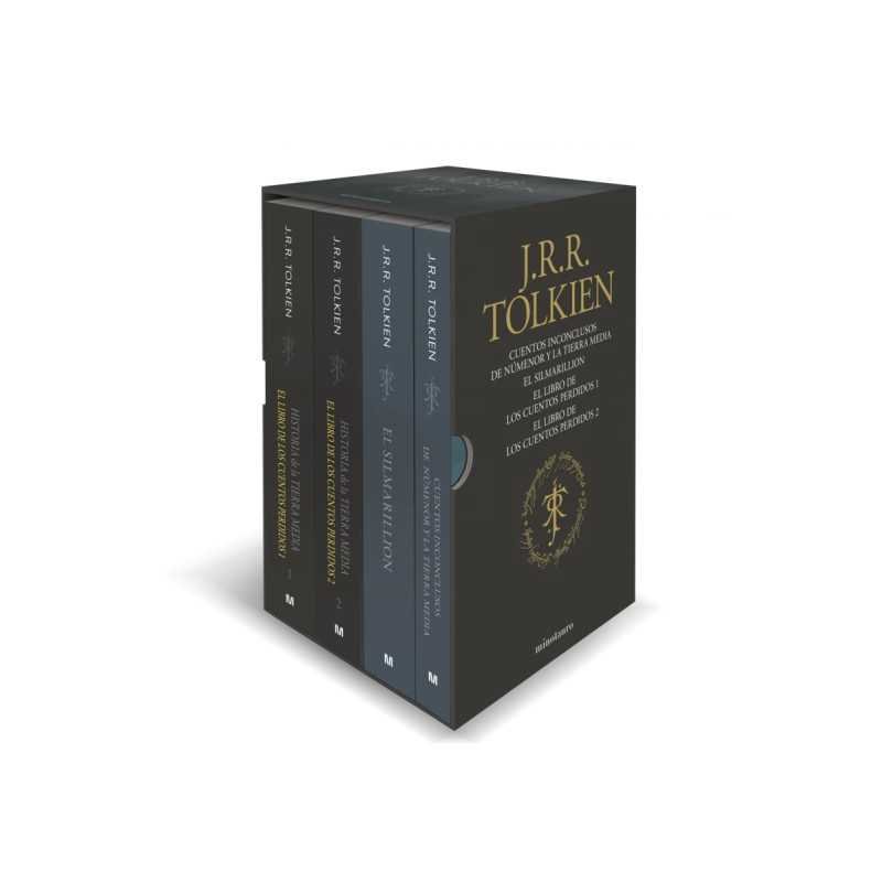 Estuche Tolkien 2 (Silmarillion, Cuentos Inconclusos, Hª Tierra Media 1 y 2)