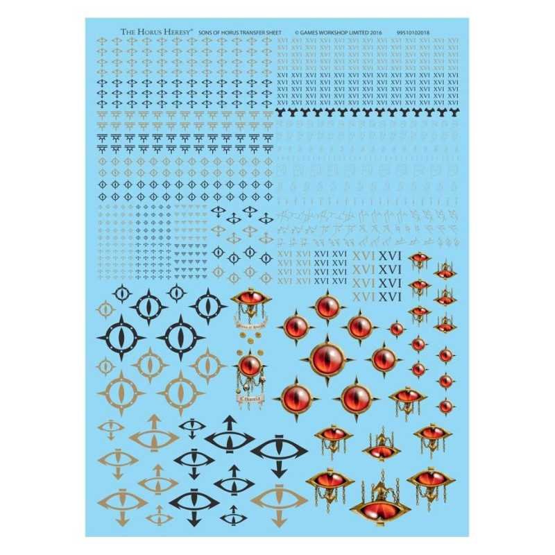 Hoja de calcomanías de los Hijos de Horus