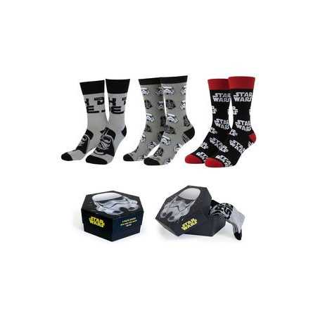 Pack 3 Pares Calcetines Star Wars Stormtrooper