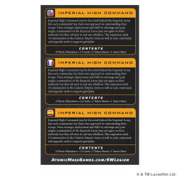 SW Legión: Imperial High Command