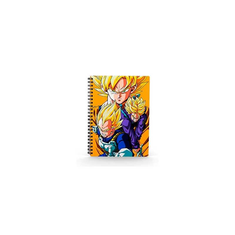 Libreta Efecto 3D Saiyans Dragon Ball Z