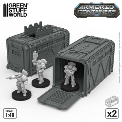 Contenedores Blindados Sci-Fi de Plástico (Pack x2)