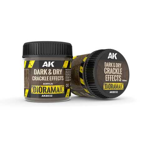 Efecto craquelado oscuro y seco 100ML AK8032