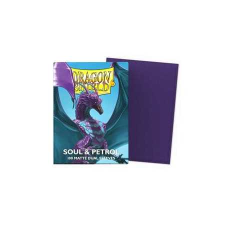 Dragon Shield Sleeves - Standard size - Matte Dual - Soul & Petrol (100 Sleeves)