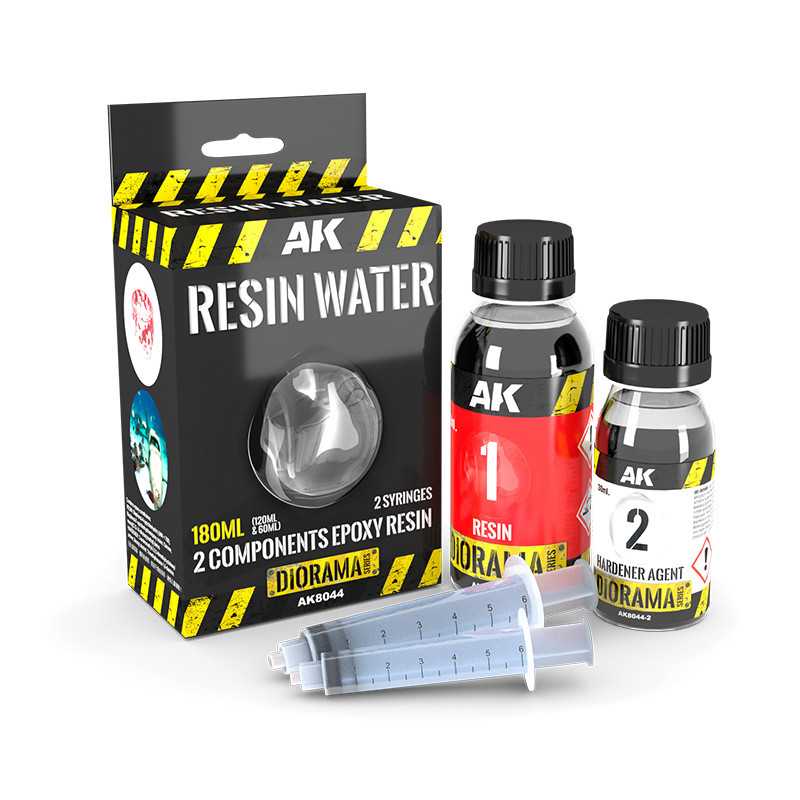RESIN WATER – RESINA EPOXY 2 COMPONENTS 180ml AK8044