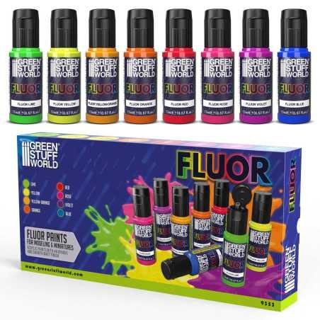 Set 8x Pinturas Fluor