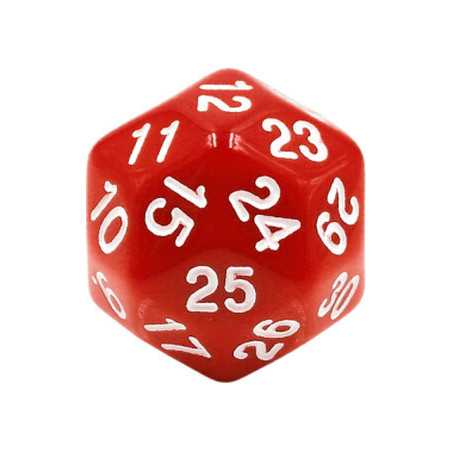 Dado De 30 Caras Cuenta Regresiva Rojo