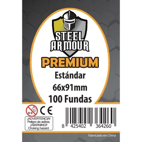 Fundas Steel Armour Estándar Premium Exterior 66x91mm (100 Fundas)