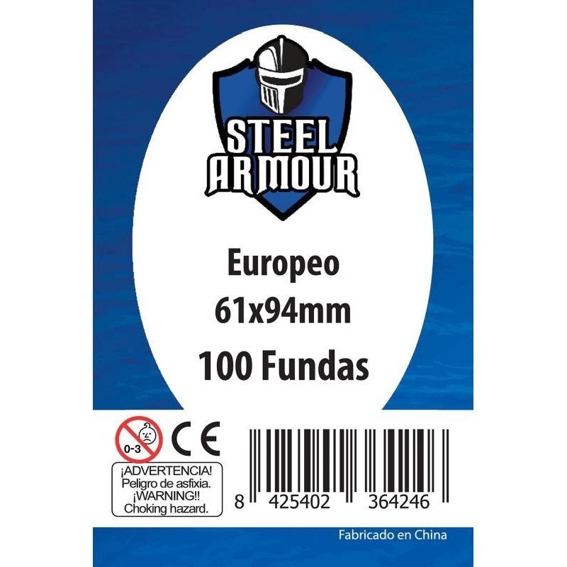 Fundas Steel Armour Europeo 61x94mm (100 Fundas)