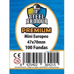 Fundas Steel Armour (57,5X89MM) Premium Asia "Antes Americano" (100) - Exterior 59,5X91MMFundas para JuegosAtheneas Hobby S.L.