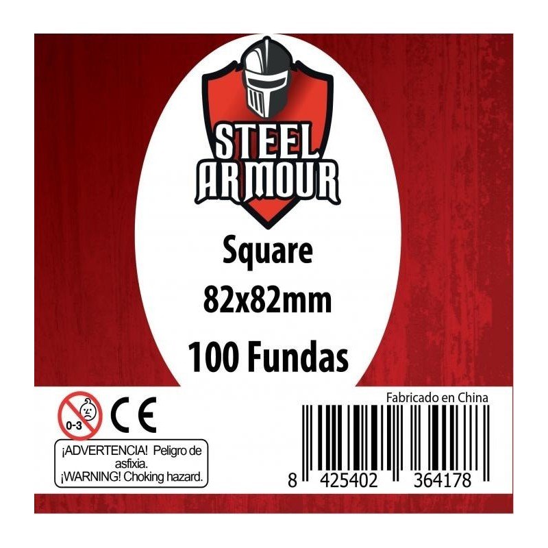 Fundas Steel Armour Square 82x82mm (100 Fundas)Fundas para JuegosAtheneas Hobby S.L.