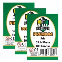 Fundas Steel Armour (57,5X89MM) Premium Asia "Antes Americano" (100) - Exterior 59,5X91MMFundas para JuegosAtheneas Hobby S.L.