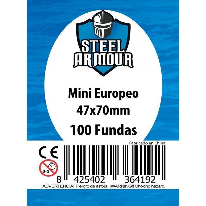 Fundas Steel Armour Mini Europeo 47x70mm (100 Fundas)