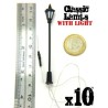 10x Farolas Clasicas con Luces LED