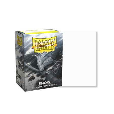 Dragon Shield Dual Matte Sleeves - Snow 'Nirin' (100 Sleeves) AT-15005