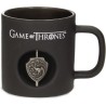 Stark Taza Negra Cristal Emblema Giratorio Game of Thrones