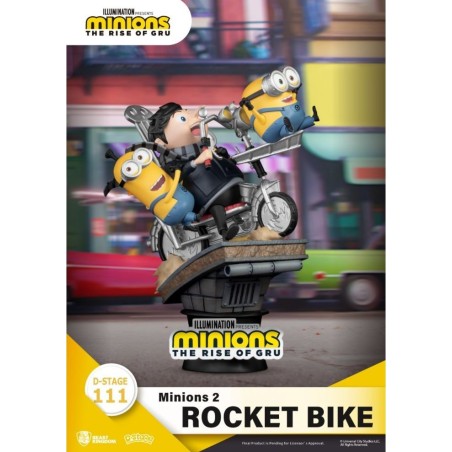 Diorama Stage Minions 2 - Bicicleta cohete 15 cm