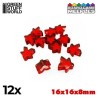 Meeples 16x16x8mm - Rojos