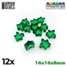 Meeples 16x16x8mm - Verdes