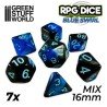 7x Dados Mix 16mm - Azul MarmolAccesorios HobbyAtheneas Hobby S.L.