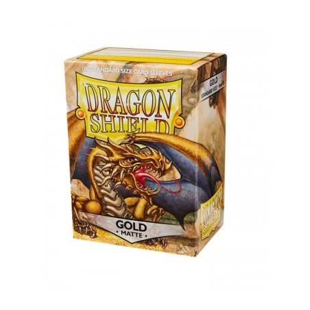 Matte Gold Dragon Shield Standard Sleeves (100 Sleeves) AT-11006