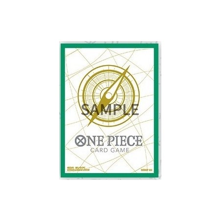 One Piece Card Game - Official Sleeve 5 - Dorada con Borde Verde