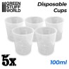 5x Vasos Medidores Desechables 100ml