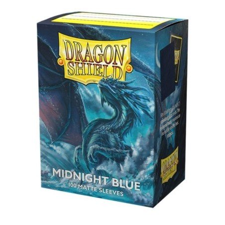 Dragon Shield Standard size Matte Sleeves - Midnight Blue (100 Sleeves) AT-11057