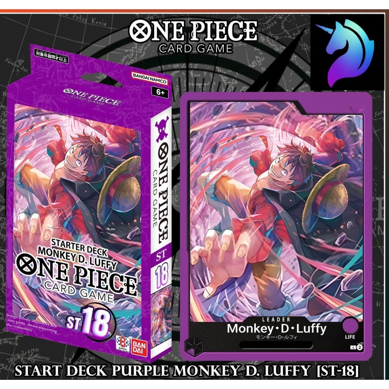 ONE PIECE CARD GAME - PURPLE Monkey D. Luffy - ST18 STARTER DECK