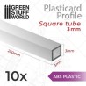 Perfil Plasticard TUBO CUADRADO 3mm