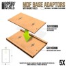 Adaptador peana DM - Rectangular 50x100mm a 60x100mm