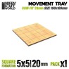 Bandejas de Movimiento DM - Slimfit Cuadradas 100x100mm