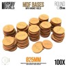 Peanas DM - redondas 25 mm (Pack x100)