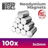 Imanes Neodimio 5x2mm - 100 unidades (N52)