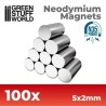 Imanes Neodimio 5x2mm - 100 unidades (N35)