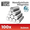 Imanes Neodimio 3x2mm - 100 unidades (N35)