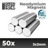 Imanes Neodimio 3x2mm - 50 unidades (N35)