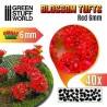 Matas con Flor - Autoadhesivas - 6mm - FLORES ROJAS