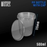 Bote de plastico PP 500 ml con tapa