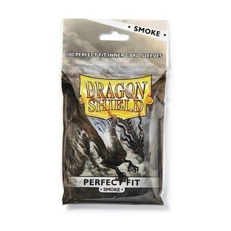 Dragon Shield Standard Perfect Fit Sleeves - Clear/Smoke (100 Sleeves)