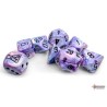 Festive Hydrangea/Black Polyhedral 7-dice set (Witch Bonus Die)