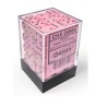 Chessex Opaque Pastel Pink/Black 12mm D6 Dice Block (36 Dice)