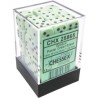 Chessex Opaque Pastel Green/Black 12mm D6 Dice Block (36 Dice)