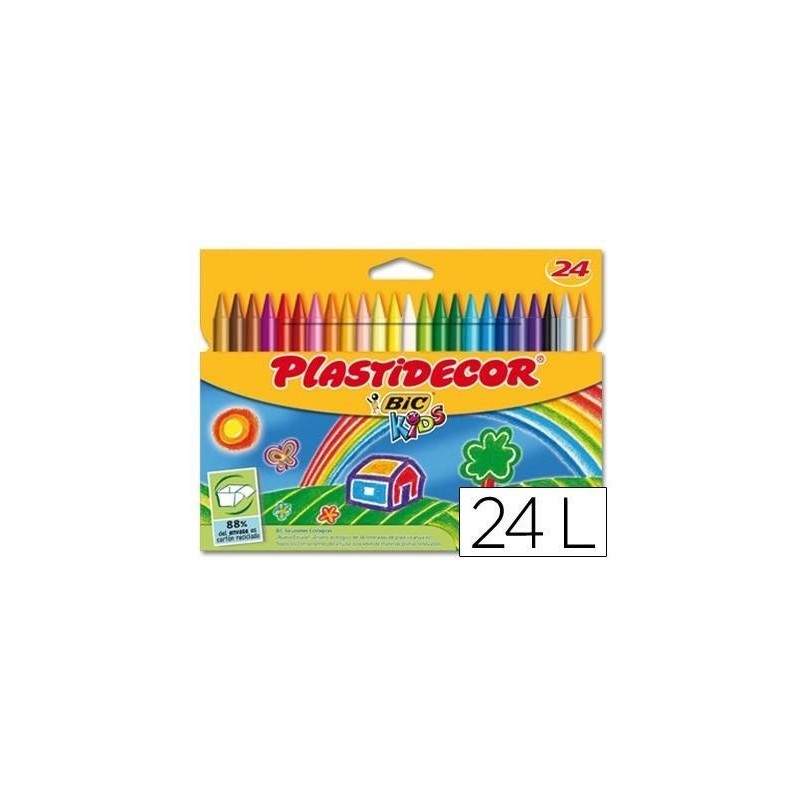 Lapices de Cera Plastidecor 24 unidades