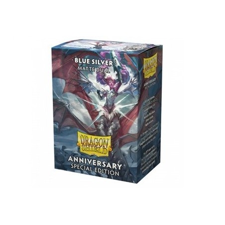 Dragon Shield Standard Matte Dual Sleeves - Special Edition - Blue Silver (100 Sleeves)